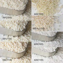 Miyuki Seed Beads White and Beige Series