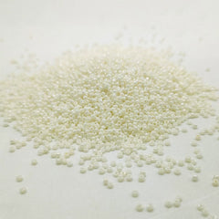 TOHO seed beads, glazed porcelain, off-white beads